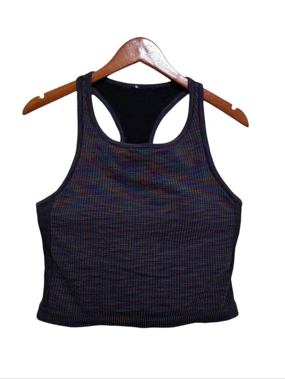 lululemon Ebb to Street Racerback Crop Tank Top Rainbow Size 12